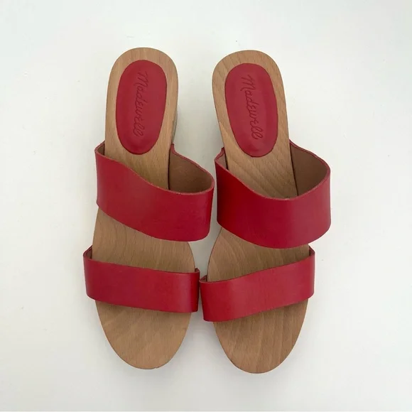 Red Leather Women's Sandals - Picture 12 of 13